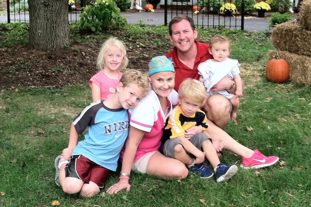 Tara and Matt Boland with their family.